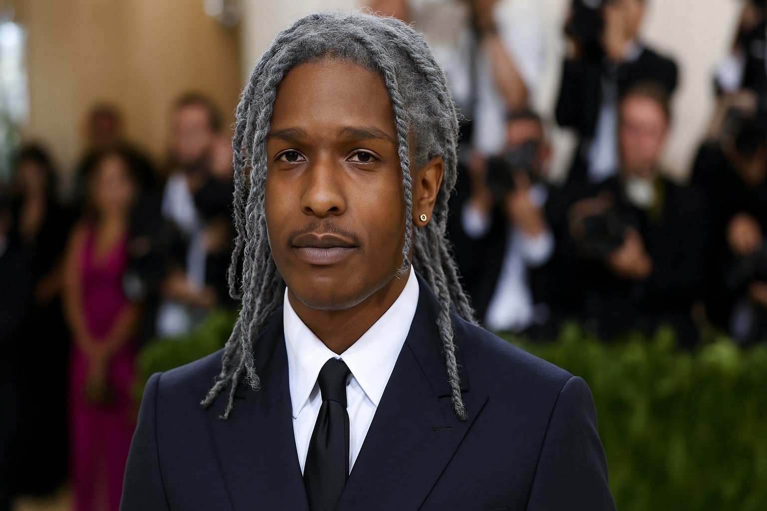 ASAP Rocky Turns Gray Hair into Bold Fashion Statement